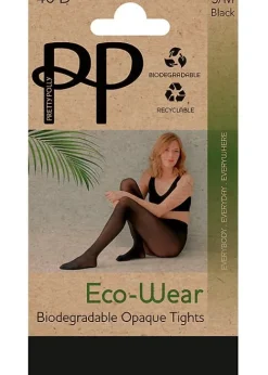 Online Pretty Polly Eco Wear 40 Denier Opaque Tights Black