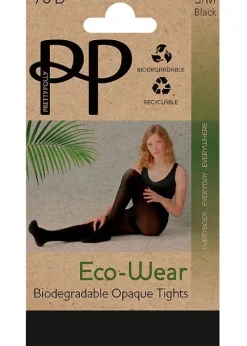 Online Pretty Polly Eco Wear 70 Denier Opaque Tights Black