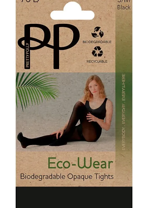 Online Pretty Polly Eco Wear 70 Denier Opaque Tights Black