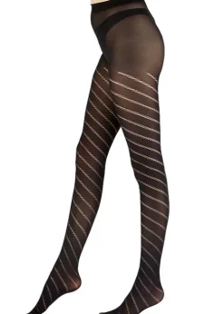 Shop Pretty Polly Spiral Tights Black