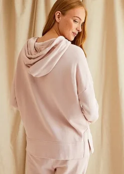 Shop Pretty You London Bamboo Leisure Hoodie Rose