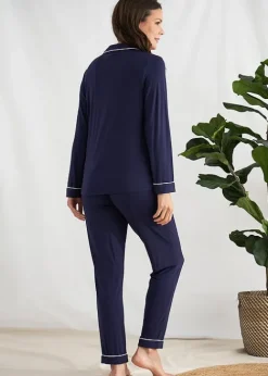 Discount Pretty You London Bamboo Pyjama Set Midnight