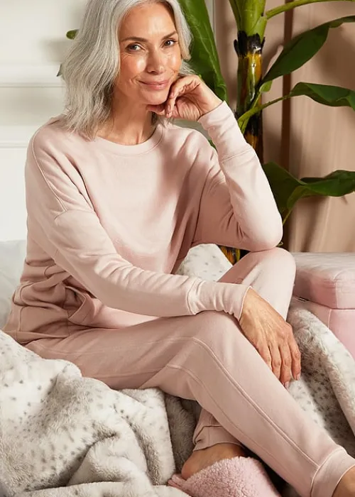 Best Pretty You London Bamboo Leisure Crew Neck Sweatshirt Rose