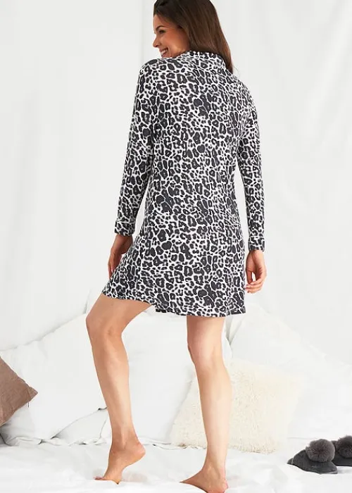 Flash Sale Pretty You London Bamboo Nightshirt Luxe Leopard