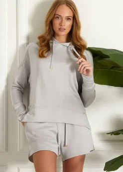 Cheap Pretty You London Bamboo Leisure Hoodie Dove Grey