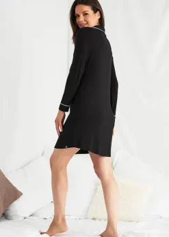 Flash Sale Pretty You London Bamboo Nightshirt Black