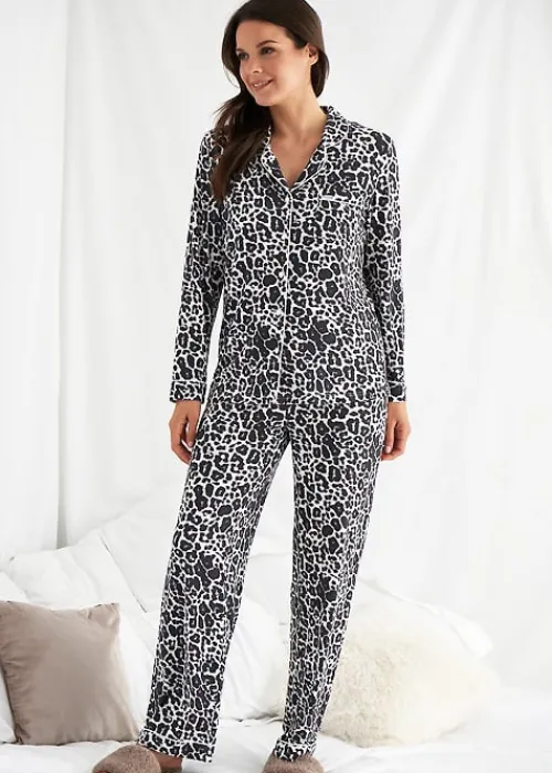 Shop Pretty You London Bamboo Pyjama Set Luxe Leopard