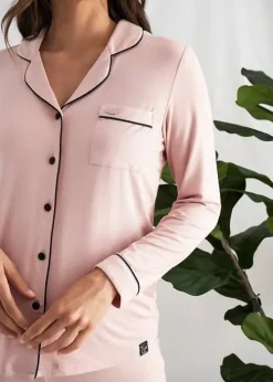 Cheap Pretty You London Bamboo Pyjama Set Pink
