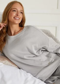 Store Pretty You London Bamboo Leisure Crew Neck Sweatshirt Dove Grey