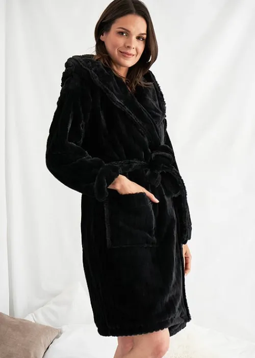 Sale Pretty You London Cloud Robe Black