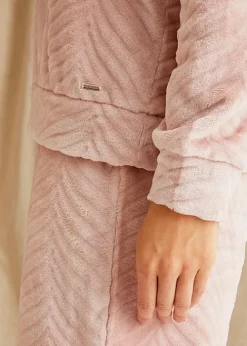 Flash Sale Pretty You London Cosy Chevron Lounge Suit Rose