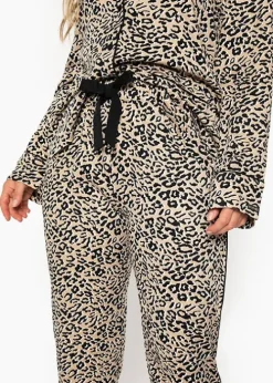 Online Pretty You London Pyjama Set Cheetah