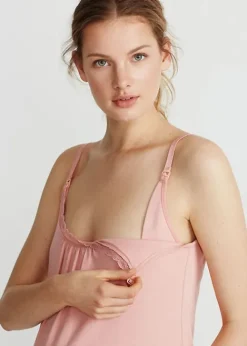 New Promise Fedra Maternity Nightgown With Straps Rosa