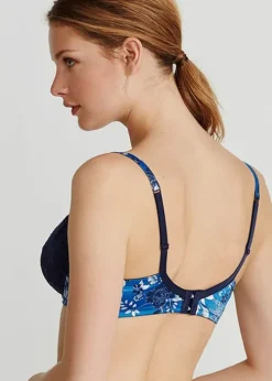 Cheap Promise Luxury Osaka Soft Cup Underwired Bra Azul Print