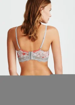 Shop Promise Tisbe Floral Push Up Bustier Bra With Matching Thong Tisbe Print