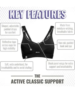 Fashion * Shock Absorber Active Classic Support Sports Bra Black