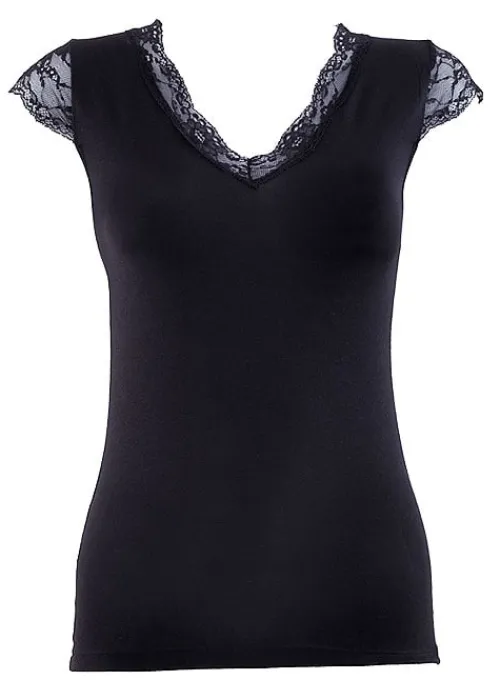 Sale Blackspade Spade Comfort Classic Lace V Neck Shirt