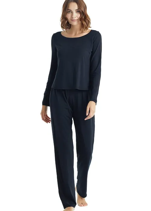 Best Sale Blackspade Spade Leopard Classic Long Pyjama Set Black