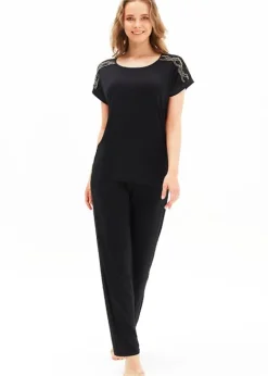 Cheap Blackspade Spade Pearl Pyjama Set Black
