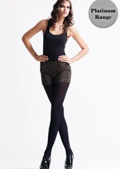 Store Tiffany Quinn Platinum Range 200 Denier Opaque Tights Black