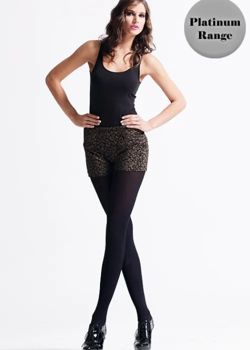 Store Tiffany Quinn Platinum Range 200 Denier Opaque Tights Black